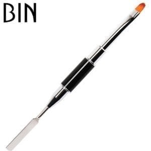 Double Head Nail Brush With Pusher Metal Handle Nail Art Brush – Wholesale Item