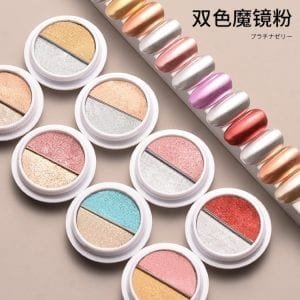 Two Color Jar Magic Mirror Pigment Powder For Nail Art – Wholesale Item