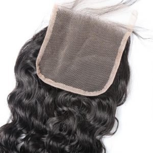 10A 4×4 Water Wave Hair Virgin Unprocessed Hair Lace Closure