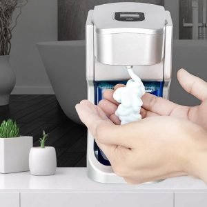 Automatic electric pump wall foot push touchless wall mount soap dispenser-Dropshipping Available