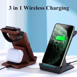 Fast Portable Power Bank Case Plate Mount USB 3 IN 1 Wireless Charger YS29-Dropshipping Available