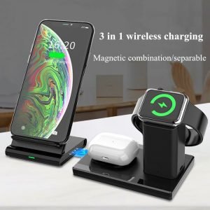 Fast Portable 3000 mA CE Power Bank Mount Dual 3 IN 1 Wireless Charger-Dropshipping Available