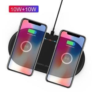 2 in 1 Wireless charger for Android IOS phones headset earbuds fast charging – Wholesale Item