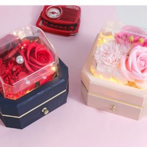 Immortal Flower Night Light Jewelry Storage Box-Dropshipping Available