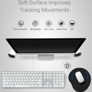 Ergonomic with Gel Wrist Support Non-Slip PU Base Comfortable Mouse Pad-Dropshipping Available