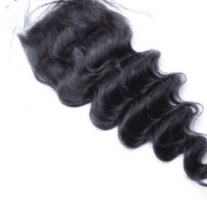 10A 4×4 Virgin Lace Closure Loose Deep Brazilian Hair Closure
