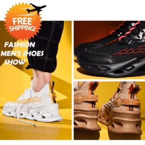 High elastic flying woven fish scale sports shoes-Dropshipping Available