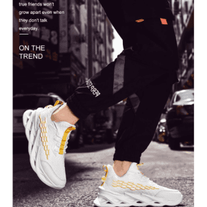 High elastic flying woven fish scale sports shoes-Dropshipping Available