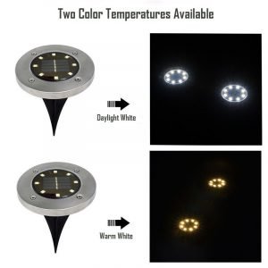 Pack of 4 Solar Powered LED Outdoor Solar Garden Ground Lights_1