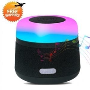 Portable LED Wireless Charger Bluetooth Speaker with Microphone Handheld – Dropshipping Available