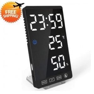 6-inch LED Mirror Touch Button Alarm Clock – Dropshipping Available