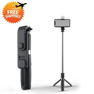2-in-1 Foldable Monopod and Tripod with Remote Control Shutter Fill Light – Dropshipping Available