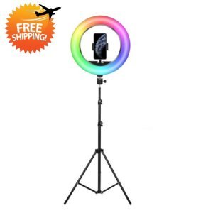 26cm RGB LED Selfie Ring Fill Light with Tripod – Dropshipping Available