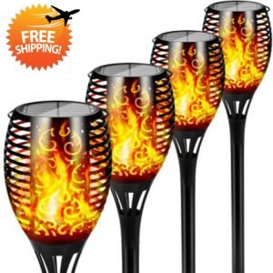 12 LED Light Solar Powered Flame Torch Decorative Light – Dropshipping Available