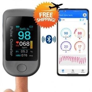 Bluetooth Enabled Blood Oximeter Finger Tip Pulse Tester with APP – Dropshipping Available