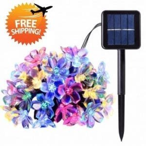Solar Powered Flower String Lights Cherry Blossom Sakura Fairy Lights – Dropshipping Available