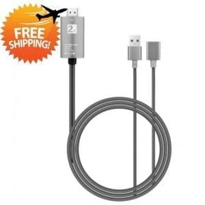 2m USB to HDMI 2K HD Cable Cord for 8-Pin Apple Devices – Dropshipping Available