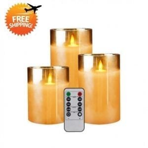 Flameless Flickering Rechargeable LED Wickless Candle – Dropshipping Available